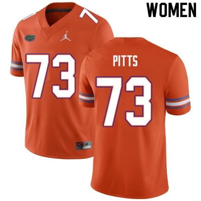 Women's Florida Gators #73 Mark Pitts NCAA Nike Orange Authentic Stitched College Football Jersey EAH1062NJ